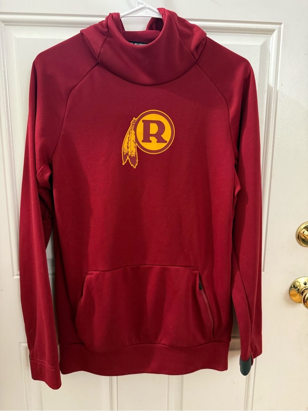 Nike Washington Redskins Dri-FIT Hoodie Small Burgundy NFL Team Zip Pocket